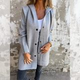 Janey | Casual Blazer met knopen & capuchon