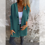 Janey | Casual Blazer met knopen & capuchon